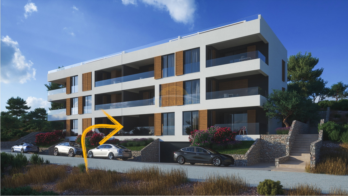 Appartamento bilocale con vista mare a Čiovo, zona Salduna vicino al campeggio Rožac - 64 m2